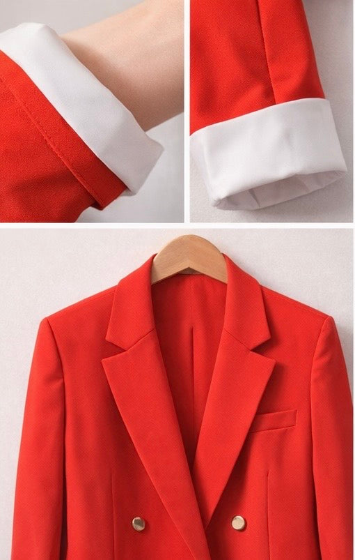❤️ ビビッドレッド ダブルブレストジャケット_bston0001