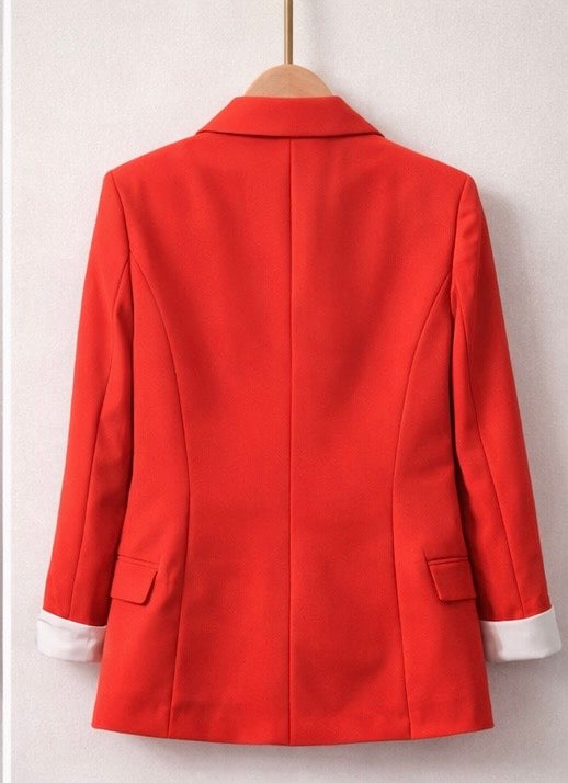 ❤️ ビビッドレッド ダブルブレストジャケット_bston0001